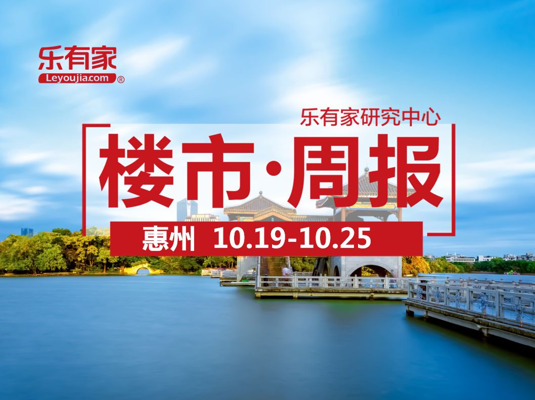 10月第4周：惠州一手住宅网签4901套，环比上涨10.2% - 乐有家