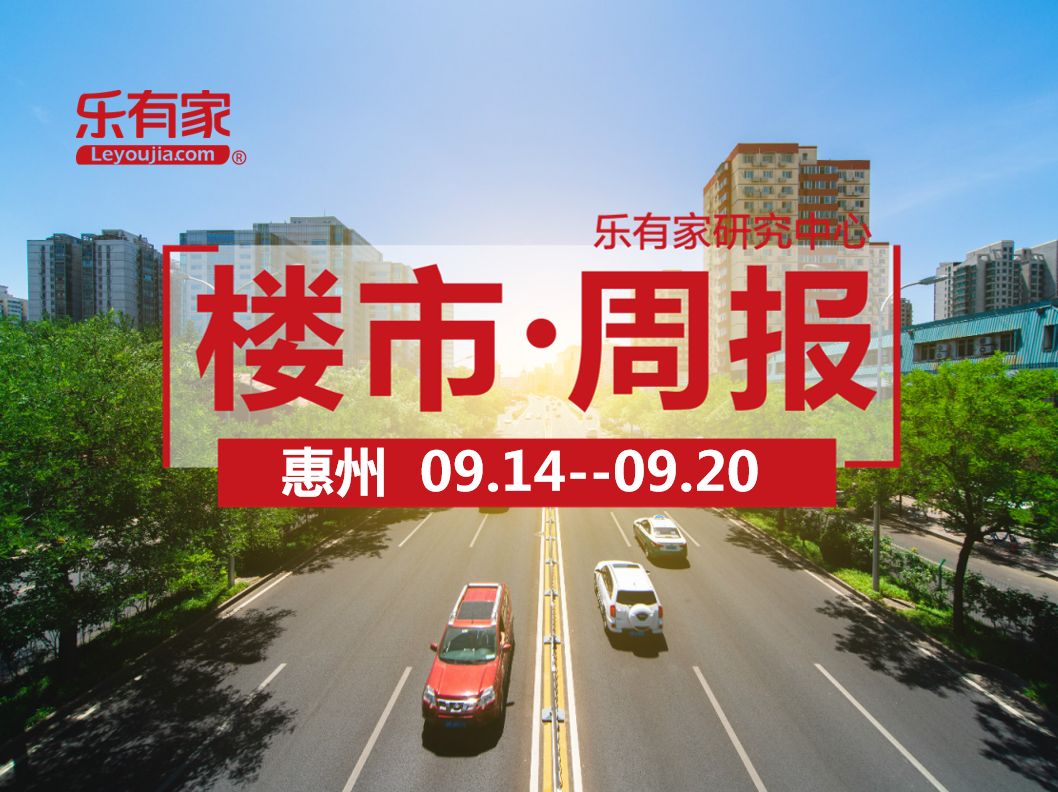 9月第3周：惠州一手住宅网签2913套，环比下降26.5% - 乐有家